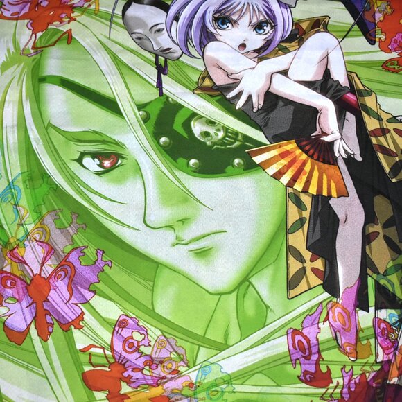 RARE VINTAGE ANIME TENJHO TENGE fabric wall scroll POSTER ART 2000's 44"X31" - Picture 5 of 12